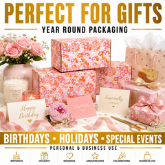 8x4x4 Fall Floral Shipping Boxes Designer Gift Mailer Packaging 32 ECT