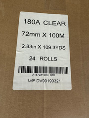 LOT OF 24 72MM x 100M (2.83in W x 328 Ft L) Clear Packing Tape BRAND NEW