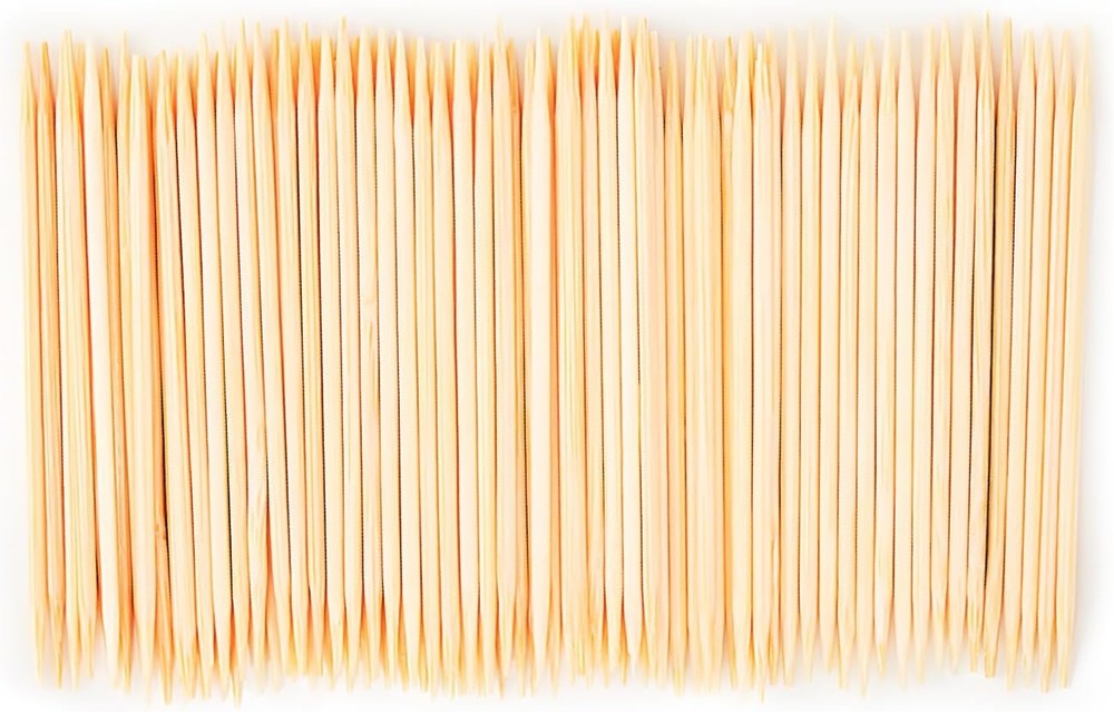 Bamboo Toothpicks 600 Pack Double-Point for Teeth, Fruit & BBQ Appetizer