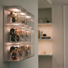9 Acrylic Wall-Mounted Display Shelves for Funko Pop – Customizable, Dust Covers
