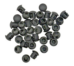 3/16″ Hole Nylon Locking Panel Plugs Black/White Dome Cover 15/64″ Top Width