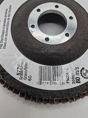 (QTY 4) 3M Flap Disc 30957 Green 577F 13300 Max RPM FN00510