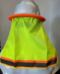 2 PC. FX SAFETY HARD HAT NECK SHIELD HELMET SUN SHADE HI VIS REFLECTIVE STRIPE