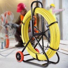5/16in Duct Rodder Fish Tape Fiberglass Reel Wire Cable Puller Duct Rodde 492ft