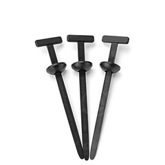 100 Pcs Nylon Universal Cable Tie Buckle for Car, T Style Automotive Zipper Clip