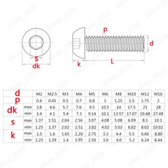 Titanium GR5 ISO7380 Hex Socket Bolts Button Head Screws M2 M2.5 M3 M4 M5 M6 M8