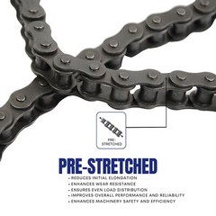 Jeremywell #25 Roller Chain (67 Links) with 1 Connecting Link for Go Karts