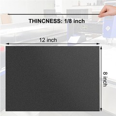 Pack of 2 ABS Plastic Sheet, Black Plastic Sheet 8″ x 12″ x 1/8″ Thick (3mm)