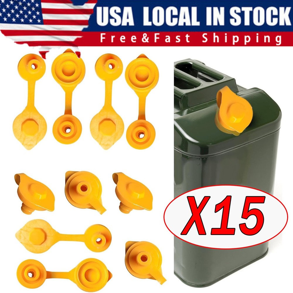 15 Yellow Fuel Gas Can Jug Vent Cap Blitz Wedco Scepter Essence Midwest Eagle