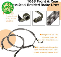 Extended Front Rear Brake Lines Kit for Polaris RZR 800 900 570 XP 4 900
