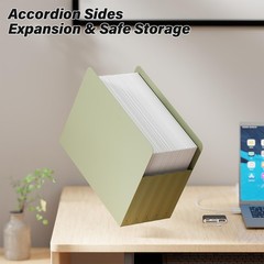6 PCS Heavy Duty Expanding 5.25 Inch File Pockets Letter Size Holds 8.5×11 In
