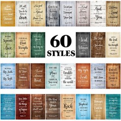 Estune 240 Pcs Bible Verse Cards 1.97 x 3.54 inches, blue, green, red, brown