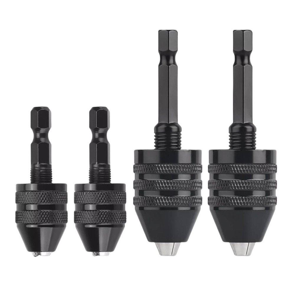 4Pcs 1/4-inch hex shank Versatile Conversion Drill chuck for 0.3-6.5 mm/3.6 mm