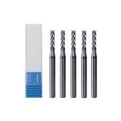 5 PCS 1/32″ 4 Flute 1-1/2″ Overall Length Carbide End Mill – AlTiN Coated USA