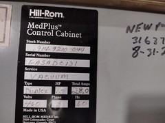 HILL-ROM MED PLUS VACUUM SYSTEM CONTROL CABINET