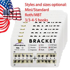 Yabangbang Orthodontic Dental Brackets Braces Mini Standard Roth MBT.022/ Hooks