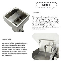 110V Automatic Vibrating Feeder Feeding Device Square Silo Vibrating Disk