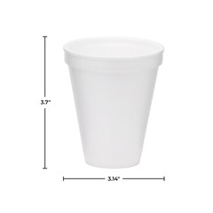 WinCup Foam Drink Cups 18 series, White, 8 oz., 1000 ct.