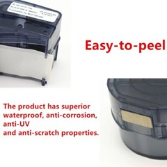 10PK Label Cartridge For BRADY M21-750-499 19.1mm BMP21 Plus Black/White 3/4’‘