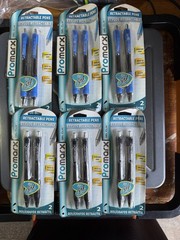 Promarx Retractable Pens 3-2pk Blue 3-2pk Black