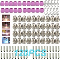 120pcs Plasma Cutter Torch Consumables Kit 60Amp for SG-55, AG-60, WSD-60 CUT50