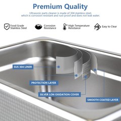 New 30L Ultrasonic Cleaner Stainless Steel Industry Heated Heater w/Timer