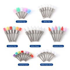 100 Pcs Dental Prophy Polishing Brush Nylon Bristle Flat/Tapered Prophylaxis RA