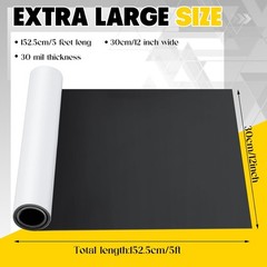 12″x5ft Magnetic Sheet Roll 30Mil Extra Large Adhesive Back Flexible White