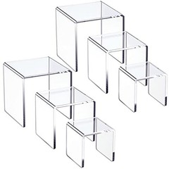 Clear Acrylic Display Risers 3-Tier Stands for Amiibo, Funko Pop, Jewelry, Desse