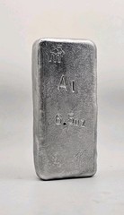 Hand Poured Solid Aluminum Ingot Bar – 6.5oz Pure 999 Aluminum