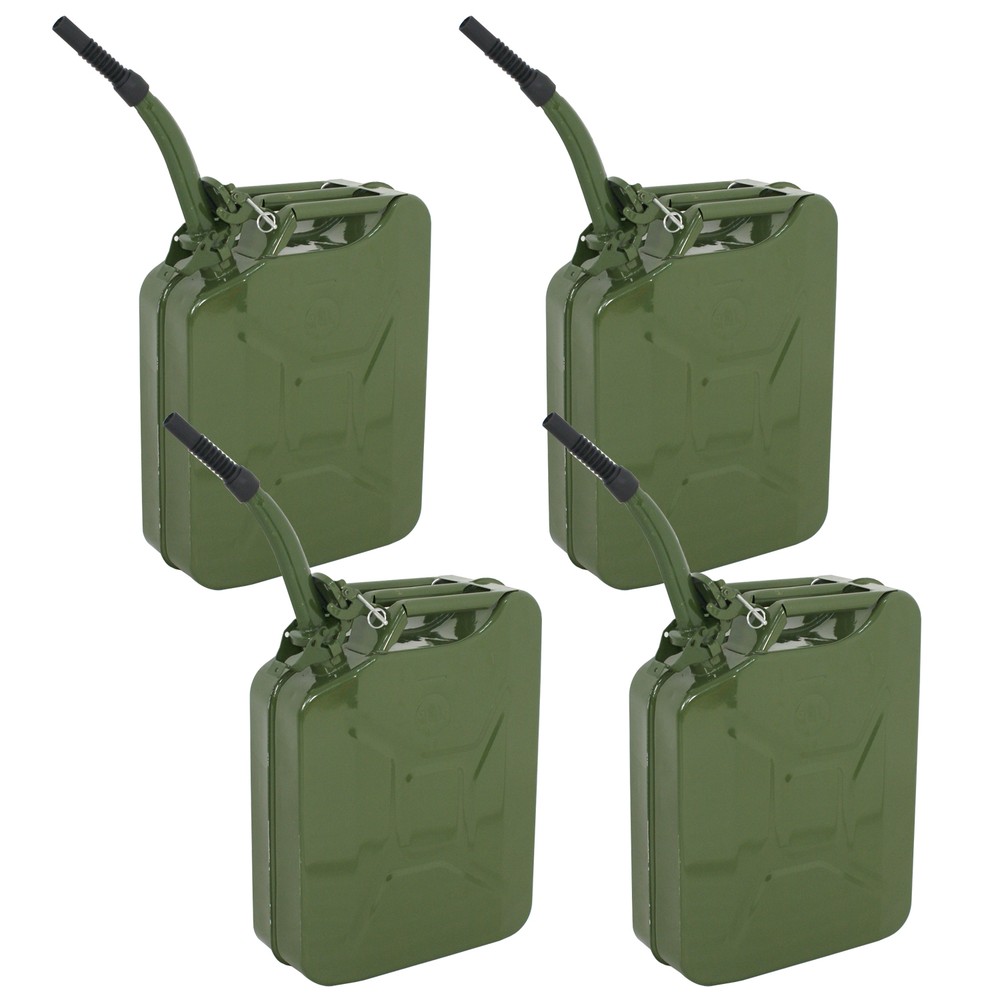 4PCS 20L 5 Gal Jerry Can oline Jerry Can Metal Tank Emergency Backup