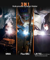3-in-1 MIG Welder HITBOX 110V&220V Gasless Flux Core ARC/MMA Welding Tool HOT
