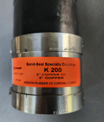 Mission BAND-SEAL® Specialty Couplings — K SERIES: 0802595 / K 200, 2″ Copper
