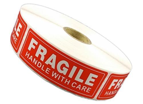 1 Rolls 1000 1 x 3 FRAGILE HANDLE WITH CARE Stickers Labels