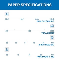 Hammermill Premium Color Copy Cover 60lb Cardstock, 8.5 x11, 100Brt, 2500 Sheets