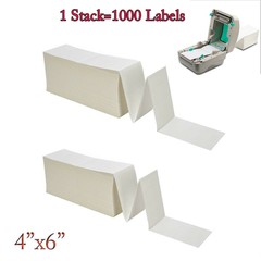 Fanfold 4″ x 6″ Direct Thermal Labels Barcode Labels for Zebra Rollo Printer UPS