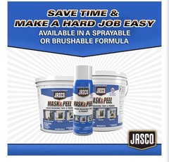 JASCO Aerosol Mask & Peel Spray 14oz Alternative To Painters Tape Bulk Lot 4 Can