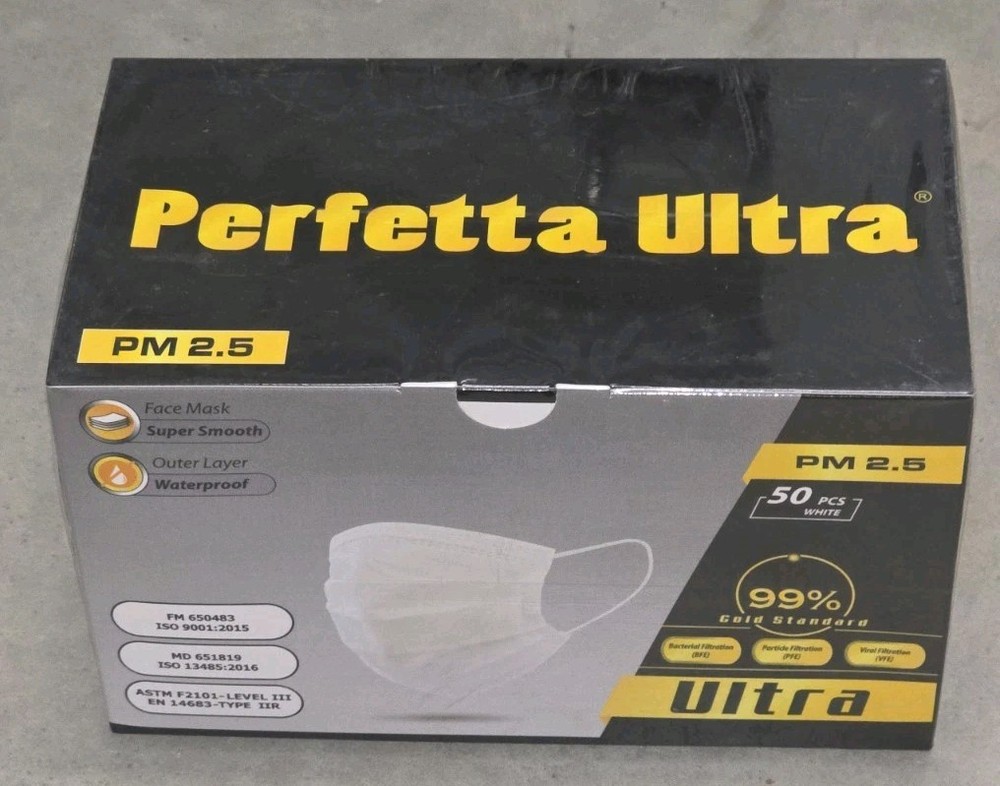 LEVEL 3 masks, 50/bx, 3 Boxes Per Order =150 Total, Perfetta Ultra Masks