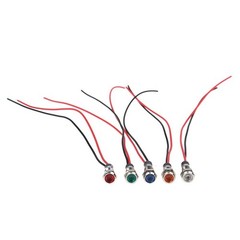 5X Car Boat Indicator Light 12V 6mm LED Pilot Dash Dashboard Panel Warning Lamp
