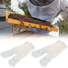 XL Beekeeping Gloves Goatskin Bee Keeping with Vented Beekeeper Long Sleeves USA