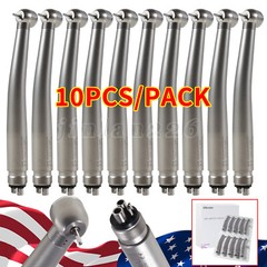 10 Pcs NSK Style Dental High Speed Handpiece Push Button Type 4Hole