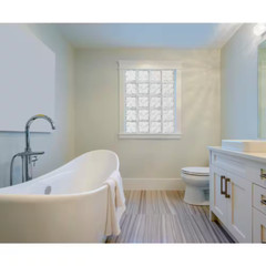 Clearly Secure Glass Block Window 31″ x 15.5″ Frameless Wave Pattern Non-Vented