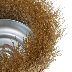 6 Pack Wire Cup Brush 4 Inch Coarse Crimped Cup Brush with 5/8 Inch Arbor