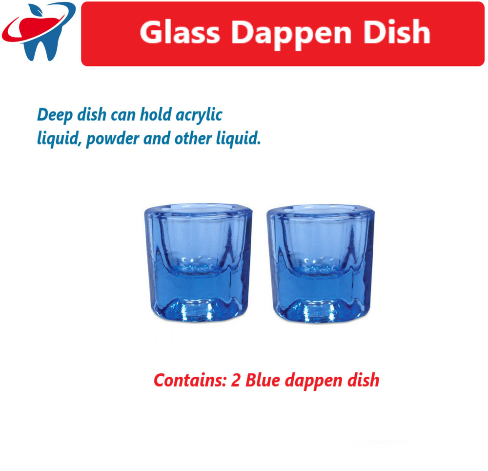 Dental Glass Dappen Dish To Hold acrylic liquid, powder and other liquids, 2/Pk