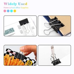 72 Pack Metal Paper Clamps Binder Clips 1 Inch/25mm for Home Office School USA