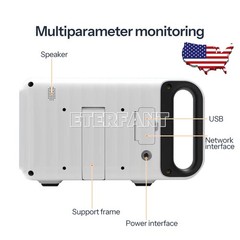 7 Inch Touch Screen Multi-parameter Patient Monitor Portable Vital Sign Monitor
