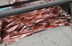 scrap copper sheet metal 1 POUND C110 pure copper 16 ounce 22 gauge