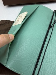 Gillio Firenze Giramondo Regular Epoca Aqua Leather TN Cover Box Bag 275/02-810