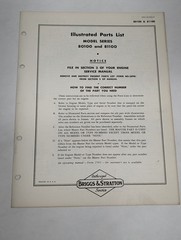 BRIGGS & STRATTON ILLUSTRATED PARTS LIST CATALOG MODEL SERIES 80100 81100