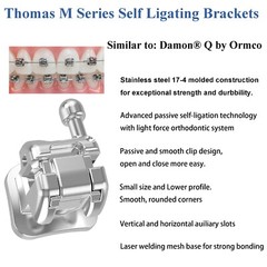 Dental Ormco Damon Brackets Orthodontic Self Ligating Ceramic Metal Roth MBT 022